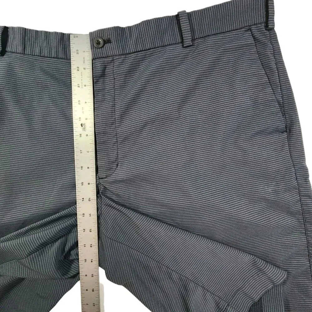 Nike Golf Dry-Fit Mens Shorts Size 40 Tour Performance Black Gray Stripe Stretch